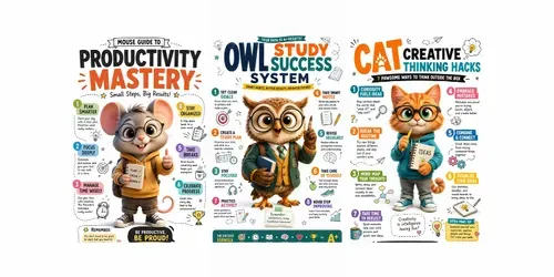 Cute Animal Infographic Posters generated by chatgpt-image