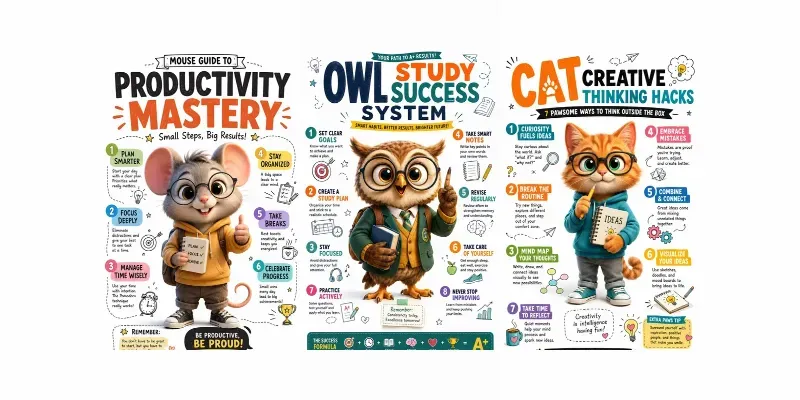 Cute Animal Infographic Posters generated by undefined