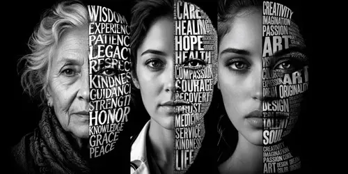 Human Split Typography Portrait Packs generated by chatgpt-image