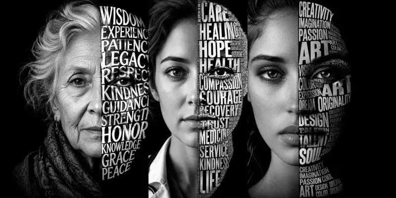 Human Split Typography Portrait Packs generated by undefined