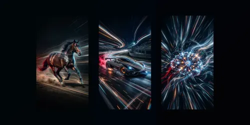 Speed Energy Kinetic Motion Posters generated by gemini-image