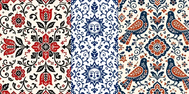Slavic Folk Seamless Patterns generated by undefined