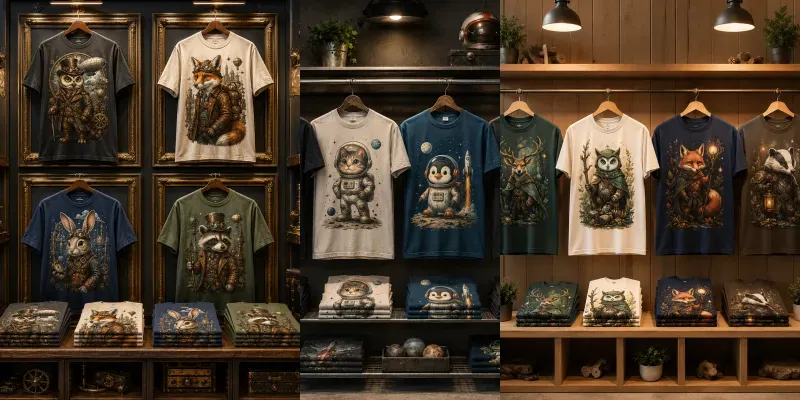 Premium Tshirt Mockup Showcases generated by undefined