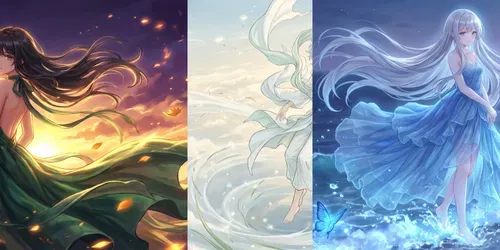 Ethereal Anime Splash Art generated by gemini-image