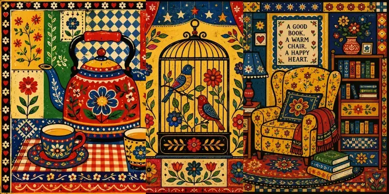 Folk Art Home Decor Poster Collections generated by undefined