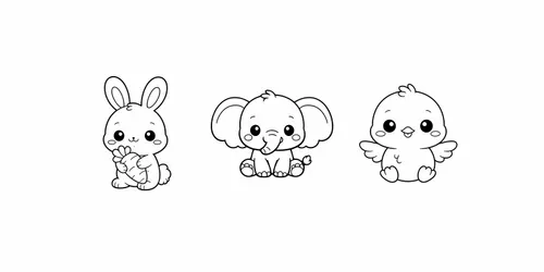 Kawaii Animals For Coloring Pages generated by chatgpt-image