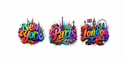 Premium City Typography Designs generated by chatgpt-image