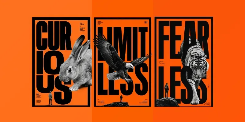 Editorial Typography Poster Collections generated by undefined