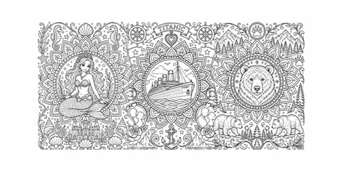 Multi Theme Mandala Coloring Creators generated by chatgpt-image