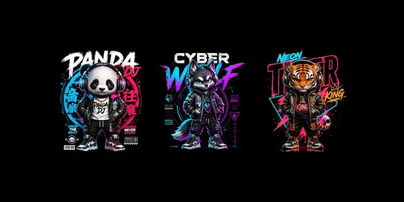 Urban Groove Bear Streetwear Mascot Art generated by undefined