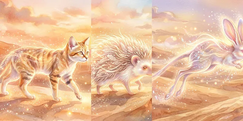 Awakenings Of The Dreamy Desert Creatures generated by undefined
