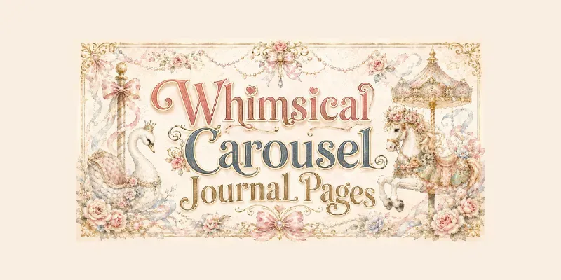 Whimsical Carousel Journal Pages generated by undefined