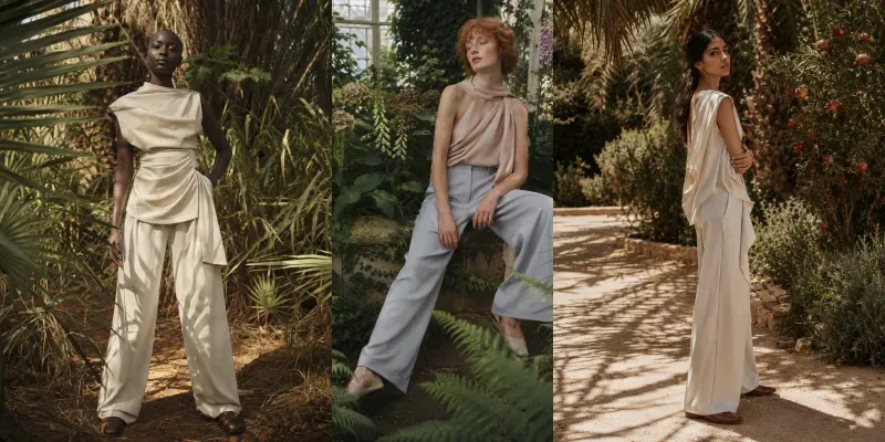 Lush Botanical Daylight Fashion Editorials generated by undefined