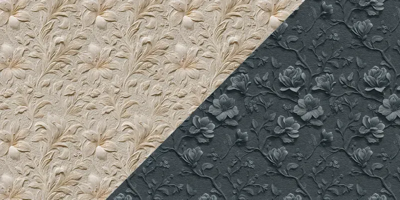 Botanical Embossed Paper Patterns generated by undefined