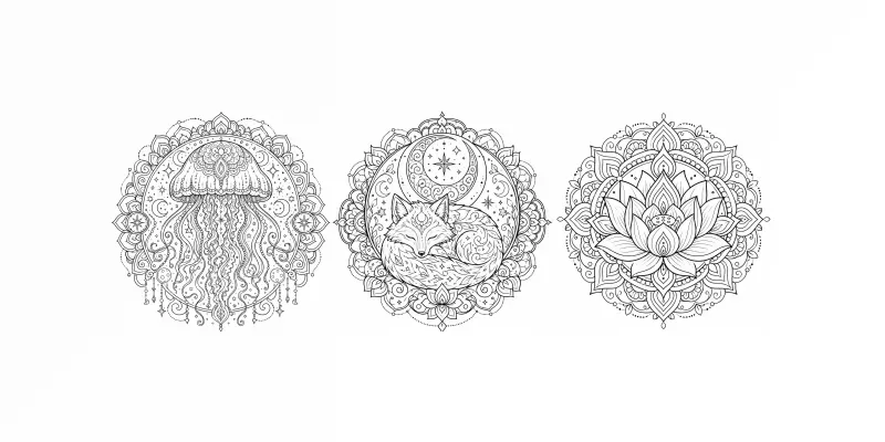 Adult Coloring Book Pages generated by undefined