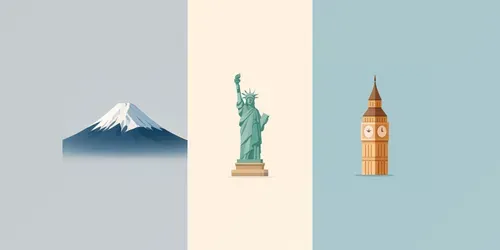 Minimal Icon Sets Of World Sights generated by chatgpt-image
