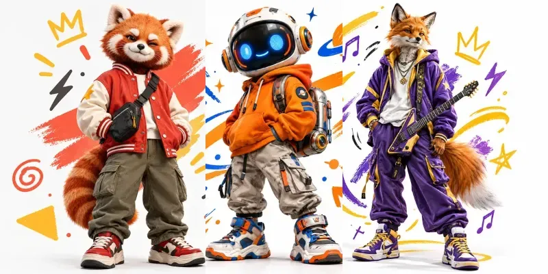Playful Streetwear Character Art