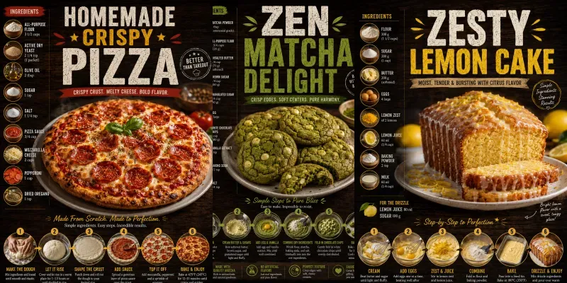 Professional Recipe Infographic Makers generated by undefined