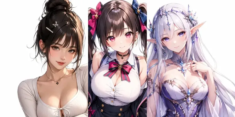 Stylized Anime Portraits generated by undefined