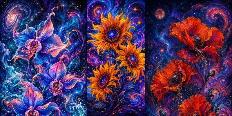 Viral Trippy Flower Art generated by undefined