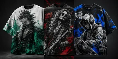 Streetwear Character Tshirt Mockups generated by chatgpt-image