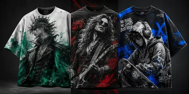Streetwear Character Tshirt Mockups generated by undefined