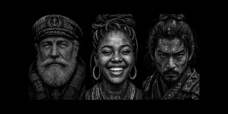 Typography Character Art generated by undefined