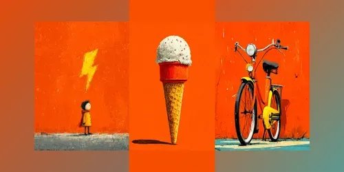 Minimal Whimsical Illustrations generated by midjourney