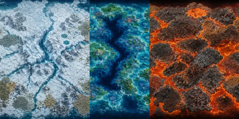 Hex Tile Map Generator For Strategy Games generated by undefined