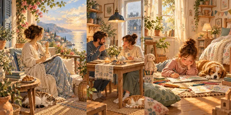 Soft Gouache Calm Moments