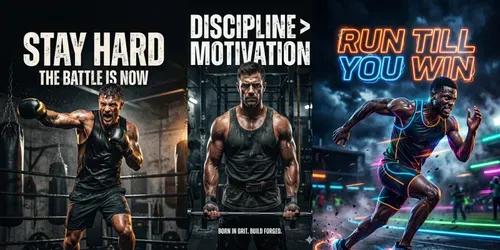 Gym Motivation Motivations generated by gemini-image