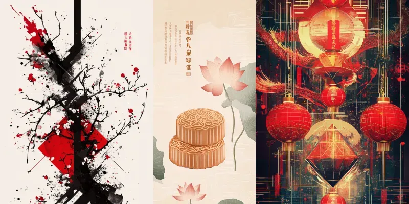 Guochao Style Festival Posters generated by undefined