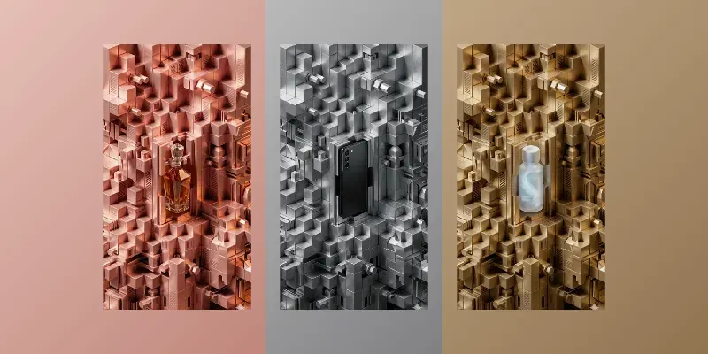 Kinetic Metallic Grid Module Stages generated by undefined