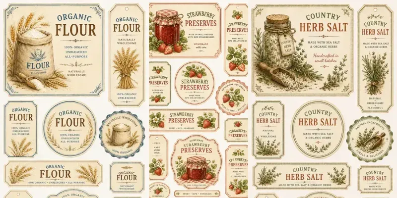 Organic Pantry Wrapper Cutouts Sheets generated by undefined
