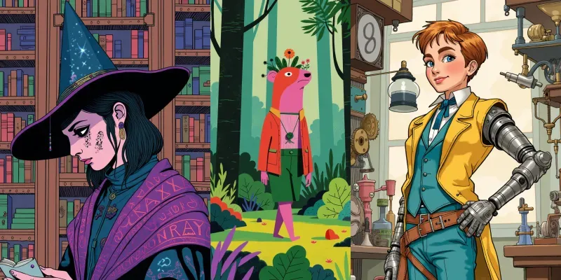 Stylized Character Illustration Templates generated by undefined