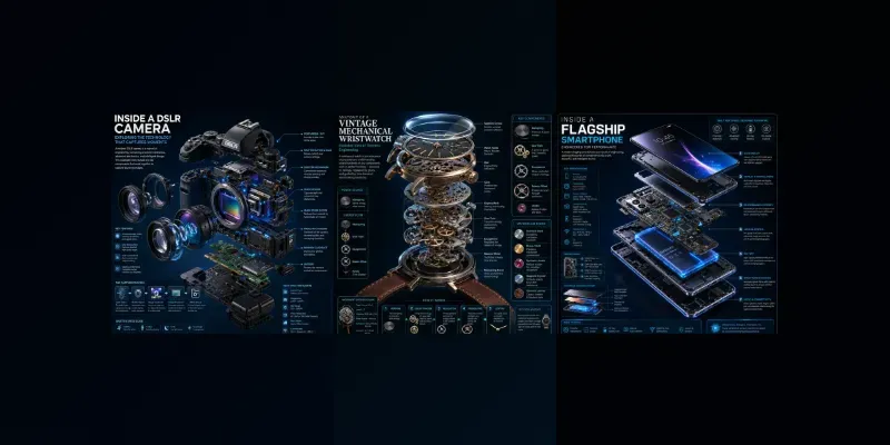 3D Exploded Tech Infographics generated by undefined