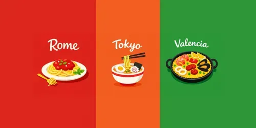 Playful Cartoonish Cities And Foods generated by chatgpt-image