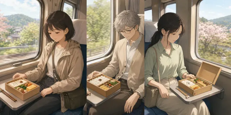 Soft Anime Train Bentos generated by undefined