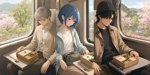 Soft Anime Train Bentos generated by chatgpt-image