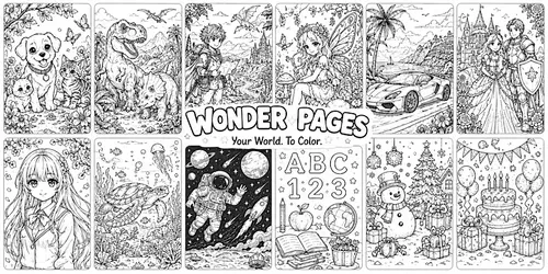 Printable Kids Coloring Page Generator generated by chatgpt-skill