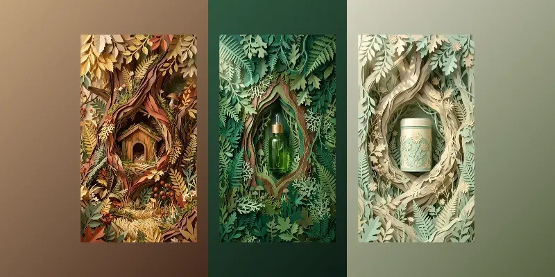 Enchanted Woodland Den Papercraft Stage generated by undefined