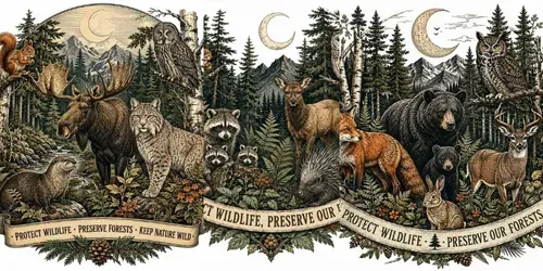 Woodland Wildlife Emblem Collections generated by chatgpt-image