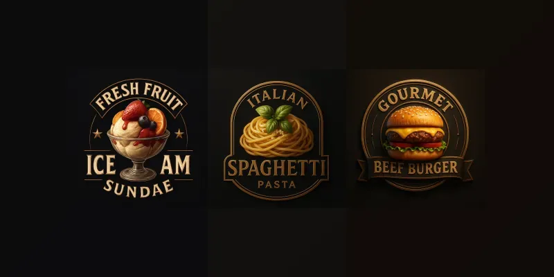 Professional 3D Food Logo Makers generated by undefined