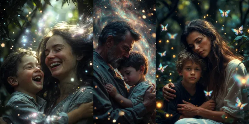 Realistic Magical Parent Child Portraits generated by undefined
