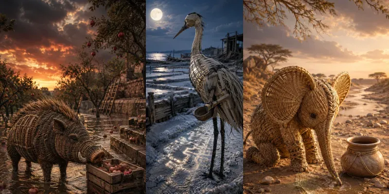 Storytelling Woven Basket Creatures generated by undefined