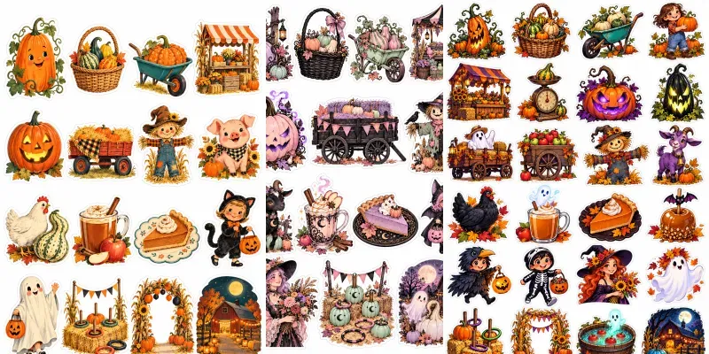 Pumpkin Harvest Sticker Sheets