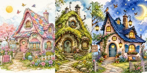 Whimsical Fairytale Cottage Art generated by chatgpt-image