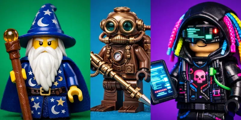 Custom Toy Minifigure Studio Portraits generated by undefined