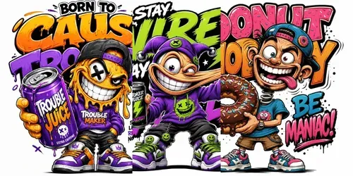 Weird Mascot Typography Makers generated by chatgpt-image