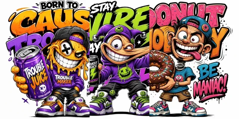 Weird Mascot Typography Makers generated by undefined